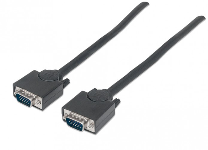 Cable VGA Manhattan 309011 para Monitor Macho/Macho VGA (D-Sub)/VGA (D-Sub)  PVC 1.8 m Negro